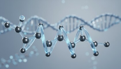 dna structure illustration representing biotechnology innovation scientific progress genetics education and futuristic medical concept
