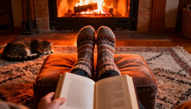 Macro close-up of hot chocolate mug with whipped cream and candy cane against bokeh Christmas lights - Powered by Adobe