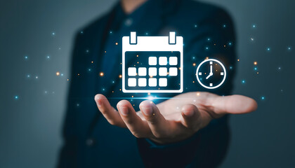 Futuristic Business Scheduling Interface