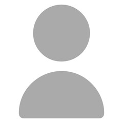 A scalable vector/EPS user icon in solid grey, perfect for generic profiles, disabled states, and user management across digital and print projects.