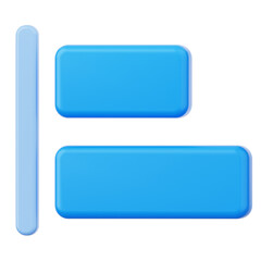 Align Left User Interface 3D Icon