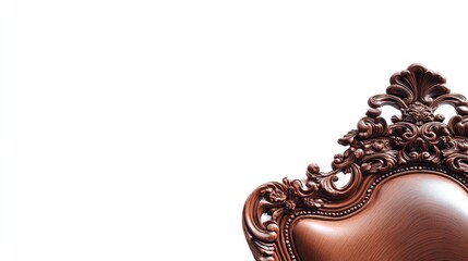 Ornate wooden chair back detail