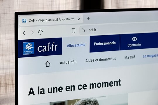 Page site web caf.fr	