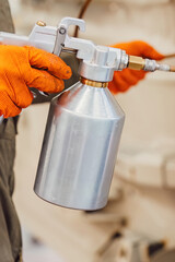 Specialist spraying anti rust sealant into the hidden chassis cavities. Protection against...