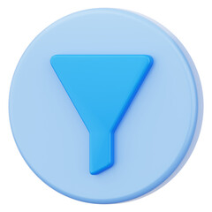 Filter User Interface 3D Icon