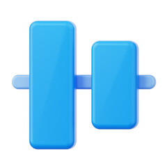 Align Middle User Interface 3D Icon