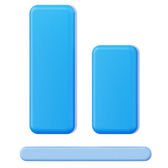 Align Bottom User Interface 3D Icon