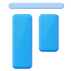 align top User Interface 3D Icon