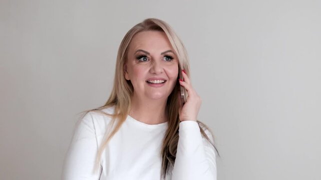 happy young asian woman using smart phone and smile. Woman, phone, smiling