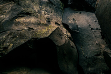 Close up view of the beautiful rock formations in the National Park.