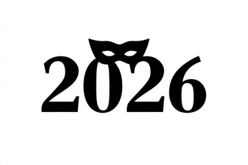 New Year 2026 Celebration: A stylish and eye-catching graphic highlighting the upcoming year, featuring bold typography. A perfect choice for announcements and celebrations.