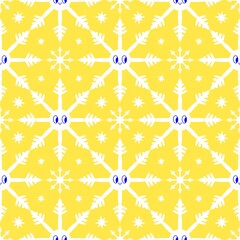 Christmas ice scribble seamless snowflakes pattern for wrapping paper and fabric