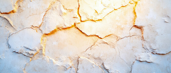 Weathered Concrete Wall with Cracks and Rough Surface Texture