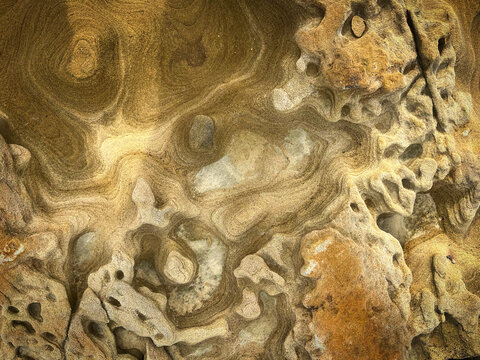 abstract forms in the rocks of Labetxu in the Basque country
