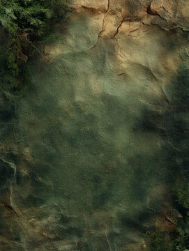 Watercolor witchy parchment background, soft moss green and sage tones