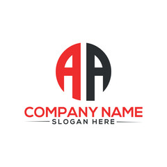 aa Letter modern Logo Design Vector logo . Minimal aa logo template background in illustrator aa logo.
