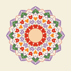 Hearts Mandala Graphic Decor Abstract Shape
