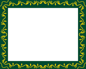 green frame card christmas with blank space