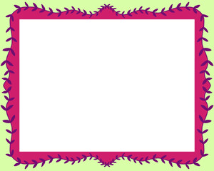 Decoration pink frame with blank space 