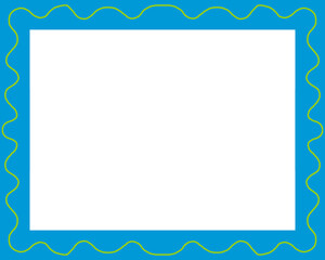 blue frame for photo or congratulation