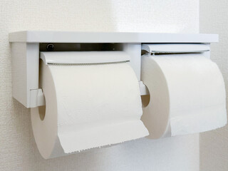 棚付ワンタッチ式2連紙巻器