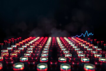 Generative AI analyzing complex data patterns with waveform.