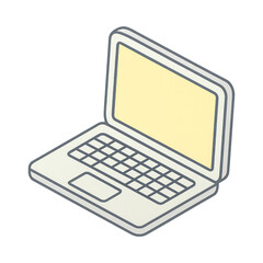 PNG Minimalist laptop vector illustration.