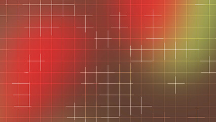 Brown Red Green Grid Line Abstract Background with Soft Light Glow