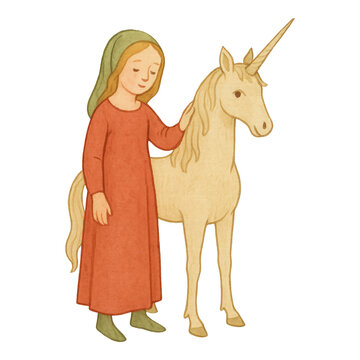 PNG Whimsical friendship with mythical creature.