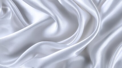 White Satin Fabric Texture with Soft Shine Elegant Smooth Material for Fashion and Design