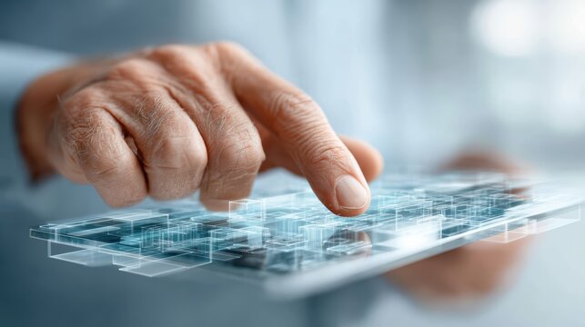 Digital Tablet Touch: Technology Stock Photo for Business & Innovation - Powered by Adobe