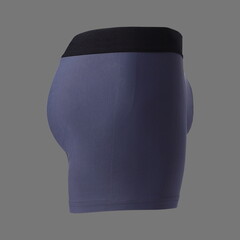 Blue sport male boxers, fitness underwear
