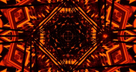 Vivid tunnel visualizer showcasing dynamic red and black patterns in seamless looping motion for immersive screensaver experience