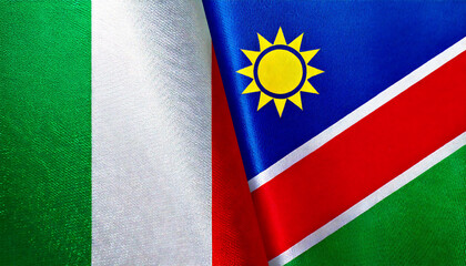 
イタリアの国旗とナミビアの国旗(Italy flag & Namibia flag.)
