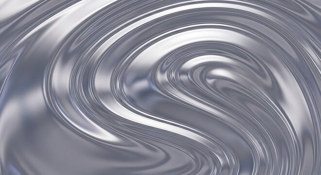 Fluid motion with metallic sheen and undulating, flowing gradients