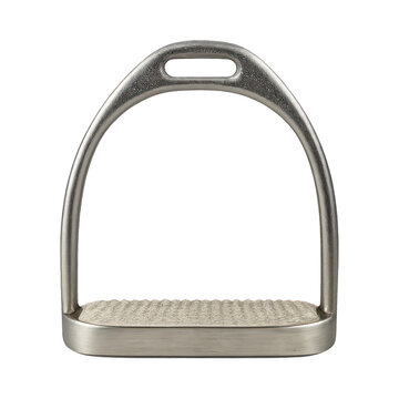PNG Metal equestrian stirrup accessory image.