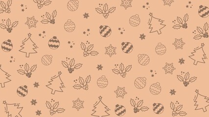 Christmas pattern seamless animation background  for seasonal designs, greeting cards, social media posts, and invitations with a warm touch.