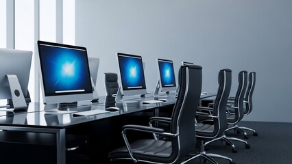 Sleek and Modern Conference Room Ready for Business Meetings