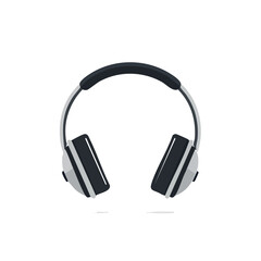 Elegant black and white headphones for audio enjoyment and entertainment delight