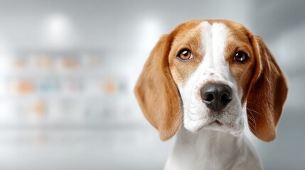 Veterinarian Designed Clean Pet Care Product Display With a Focus on Pet Health in a Modern Clinical Setting