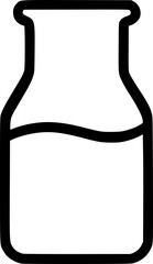 Minimal Laboratory Bottle Icon – Outline Style
