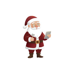 Santa Claus with Gift and List