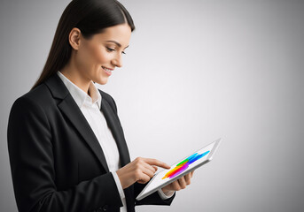 Professional Using Digital Tablet for Creative Work