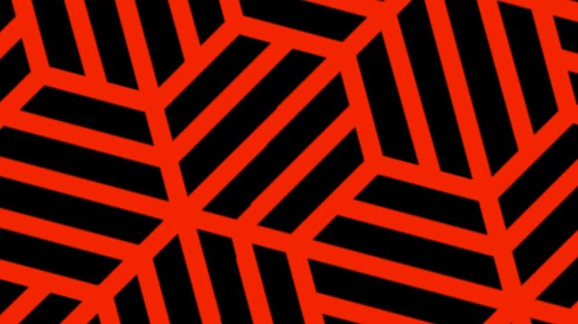 Seamless isometric hexagon pattern animation. Abstract geometric optical illusion texture.