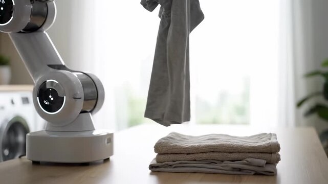 Robotic Arm Folding Laundry