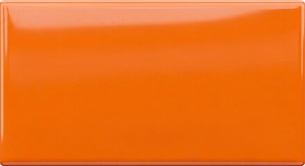 Vibrant Orange Rectangular Block with Glossy Finish, Minimalist Design.