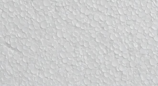 White Styrofoam Texture - A Close-Up View of Expanded Polystyrene Material.