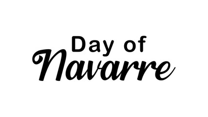 Day of navarre text animation suitable for historical event posters, educational materials, or presentations related to the topic.