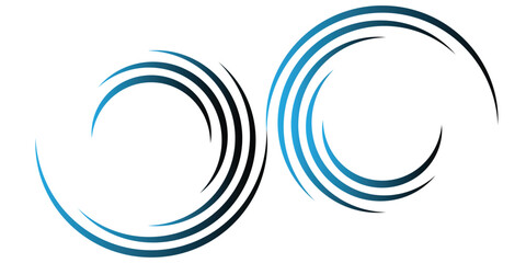 abstract blue circle lines texture isolated on white background. Vector abstract eps10