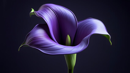 Single Purple Calla Lily Bloom – Stunning Floral Macro Photography